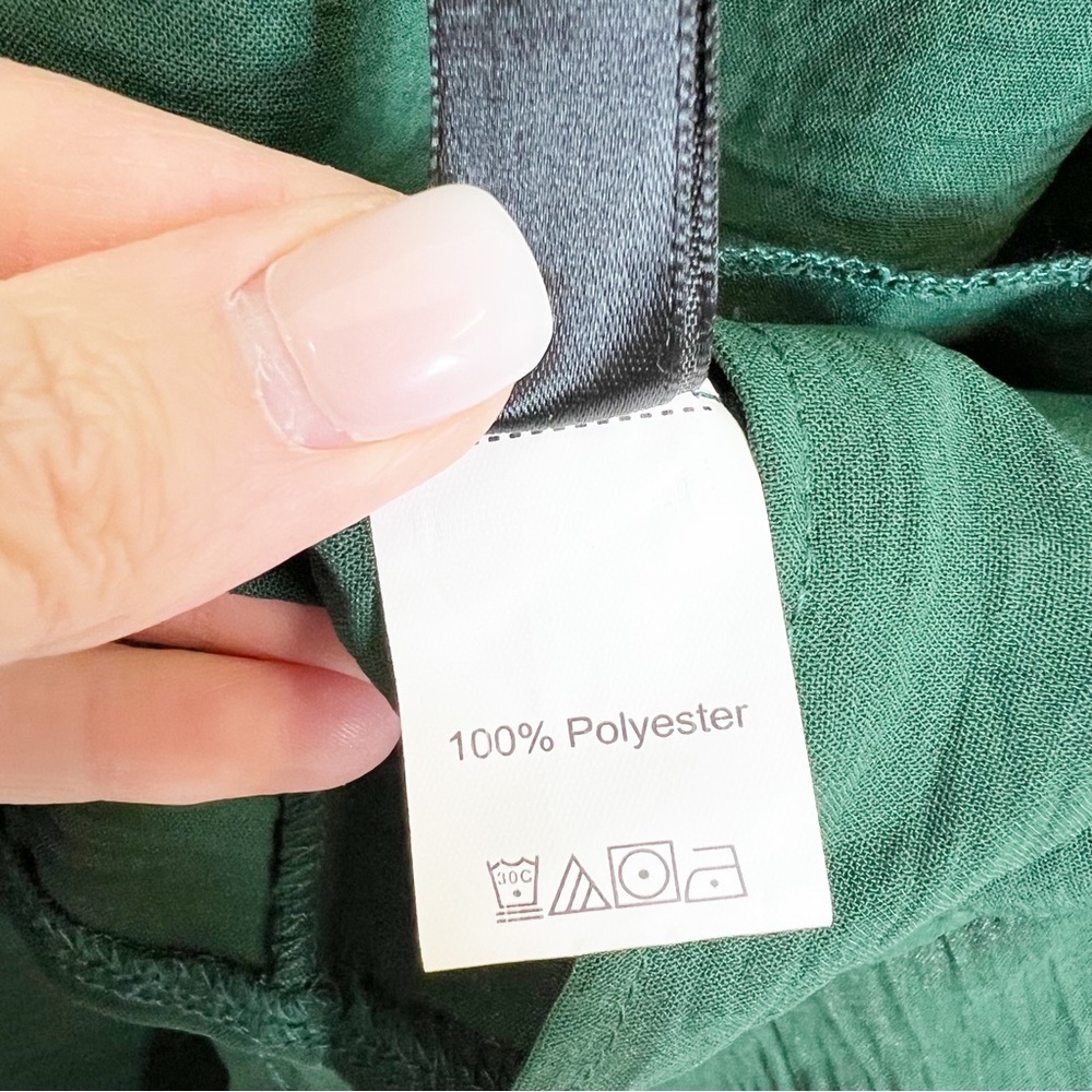 Shein Curve Ruffled Long Sleeve Top Green Size 4XL - Picture 7 of 8